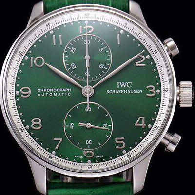 홍콩명품 [아이더블유씨] 남성용 포르투기즈 오토매틱 크로노그래프 그린 다이얼 IWC4200  