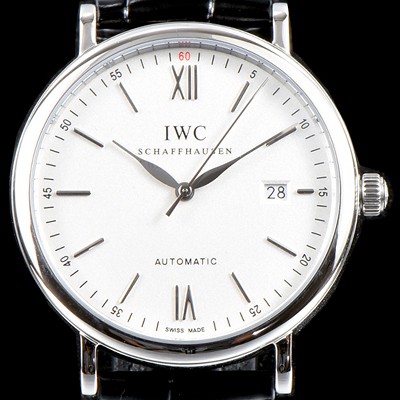홍콩명품 [아이더블유씨] 남성용 포르토피노 IW356501 오토매틱 센트럴 해킹 세컨즈 실버 다이얼 오토매틱 무브먼트 IWC0100  