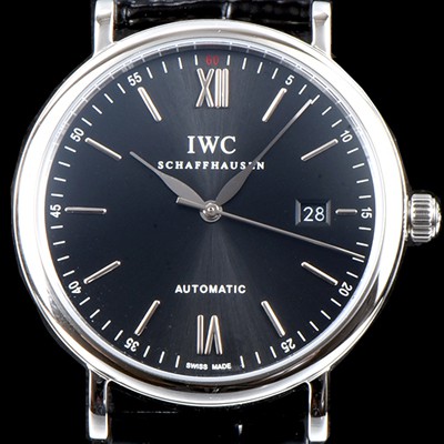 홍콩명품 [아이더블유씨] 남성용 포르토피노 IW356502 오토매틱 센트럴 해킹 세컨즈 블랙 다이얼 오토매틱 무브먼트 IWC0130  