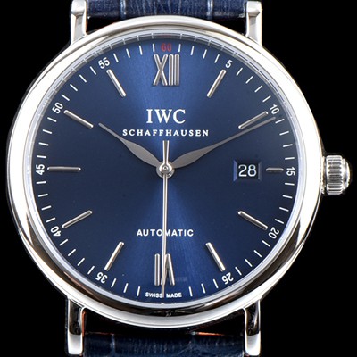 홍콩명품 [아이더블유씨] 남성용 포르토피노 IW356512 오토매틱 센트럴 해킹 세컨즈 블루 다이얼 오토매틱 무브먼트 IWC0134  