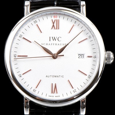홍콩명품 [아이더블유씨] 남성용 포르토피노 IW356517 오토매틱 센트럴 해킹 세컨즈 실버 다이얼 오토매틱 무브먼트 IWC0132  