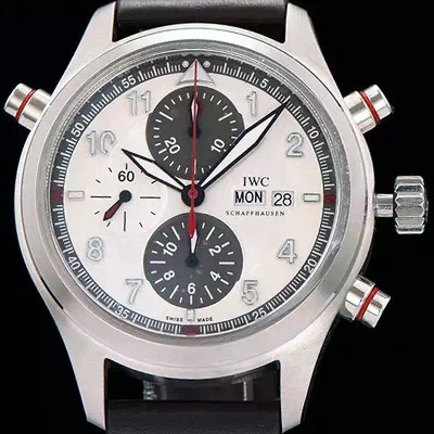 홍콩명품 [아이더블유씨] 남성용 파일럿 더블크로노 리미티드 에디션 화이트다이얼 IWC0420  