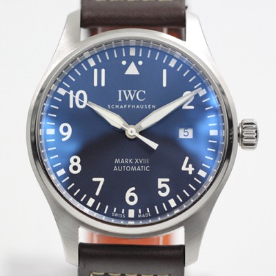 홍콩명품 [아이더블유씨] 남성용 파일럿 워치 마크 XVIII IW327004 어린왕자 에디션 센트럴 해킹 세컨즈 40mm 블루 다이얼 오토매틱 무브먼트 iwc4074  