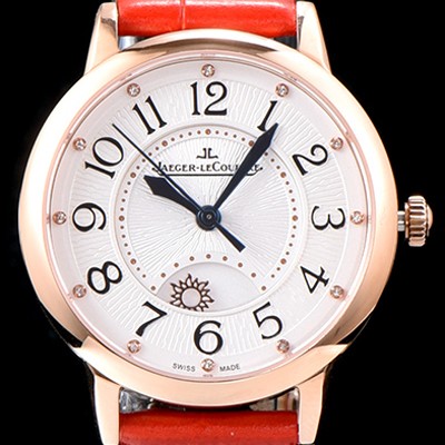 홍콩명품 [예거르꿀르뜨] 남성용 랑데부 나잇&데이 3462490 레이디 워치 18K 로즈골드 문페이즈 화이트 텍스쳐드 다이얼 오토매틱 무브먼트 JAG0420  