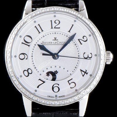 홍콩명품 [예거르꿀르뜨] 남성용 랑데부 나잇&데이 3468421 미디엄 레이디 워치!! 최상급 다이아몬드 세팅 문페이즈 화이트 기요셰 다이얼 오토매틱 무브먼트 JAG0400  