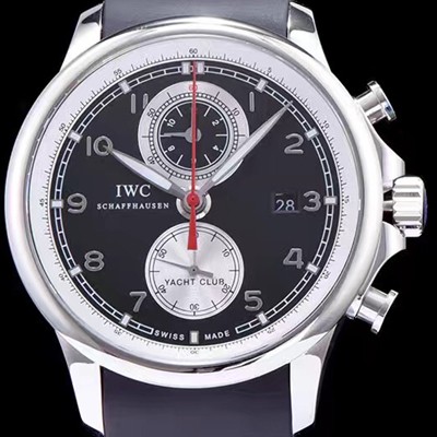 홍콩명품 [아이더블유씨] 남성용 요트클럽 블랙 다이얼 오토매틱 무브먼트 IWC0200  