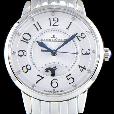 홍콩명품 [예거르꿀르뜨] 남성용 랑데부 나잇&데이 3448110  미디엄 레이디 워치!! 문페이즈 화이트 기요셰 다이얼 오토매틱 무브먼트 JAG0451  