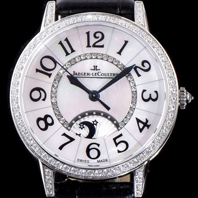 홍콩명품 [예거르꿀르뜨] 남성용 랑데부 나잇&데이 3442440 레이디 워치 최상급 다이아몬드 세팅 문페이즈 자개 다이얼 오토매틱 무브먼트 JAG0410  