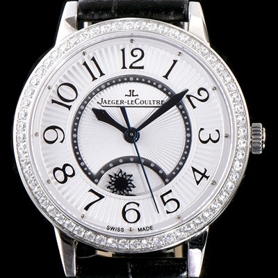 홍콩명품 [예거르꿀르뜨] 남성용 랑데부 나잇&데이 3442440 레이디 워치 최상급 다이아몬드 세팅 문페이즈 화이트 텍스쳐드 다이얼 오토매틱 무브먼트 JAG0421  