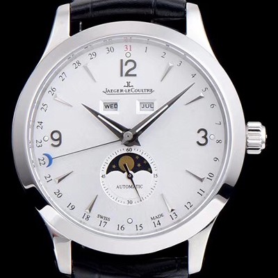 홍콩명품 [예거르꿀뜨르] 남성용 마스터 캘린더 1558420모델 씬 문페이즈 실버다이얼 아플리케 인덱스 Jag0093 오 JAG4201  