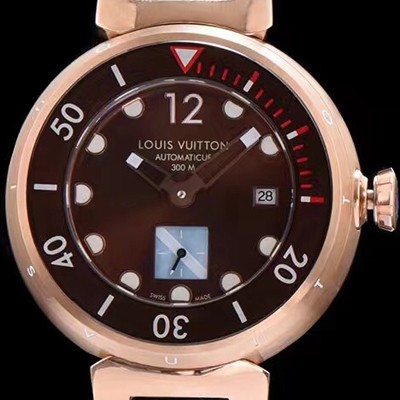 홍콩명품 [루이비통] 남성용 탕부르 브라운 다이얼 오토매틱 무브먼트 LOU4215  