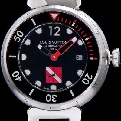 홍콩명품 [루이비통] 남성용 탕부르 블랙 다이얼 오토매틱 무브먼트 LOU4210  
