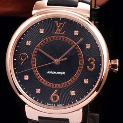 홍콩명품 [루이비통] 남성용 브라운 다이얼 탕부르 모노그램 Quartz Movement LOU4212  