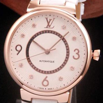 홍콩명품 [루이비통] 남성용 로즈골드 다이얼 탕부르 모노그램 쿼츠 무브먼트 LOU4225  