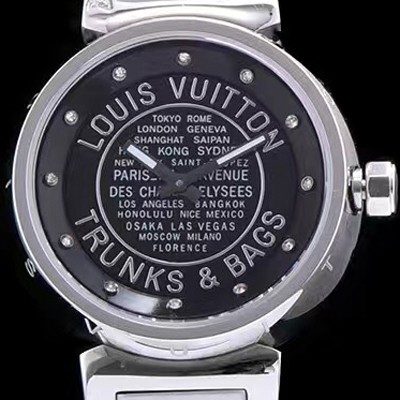 홍콩명품 [루이비통] 남성용 탕부르 블랙 다이얼 쿼츠 무브먼트 LOU4204  