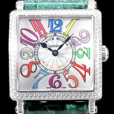 홍콩명품 [프랭크 뮬러] 남성용 마스터 스퀘어 6000 K SC DT COL DRM V D 레이디 워치 쥬얼 다이아몬드 베젤 크레이지 아워 다이얼 스위스 오토매틱 무브먼 FRA4430  