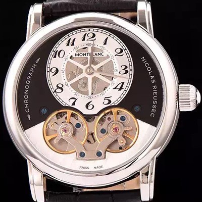 홍콩명품 [몽블랑] 남성용 스타 니콜라스 뤼섹 모노푸셔 크로노그래프 블랙다이얼 MON42002  