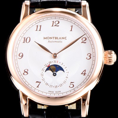 홍콩명품 [몽블랑] 남성용 박서준이 선택한 드라마 속 그 시계!! U0117327 스타 레거시 문페이즈 아이코닉 스타 컬력션 18k 로즈골드 화이트 다이얼 오토매틱 무브먼트 MON0405  