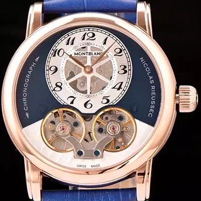 홍콩명품 [몽블랑] 남성용 스타 니콜라스 뤼섹 모노푸셔 크로노그래프 블루다이얼 MON42000  