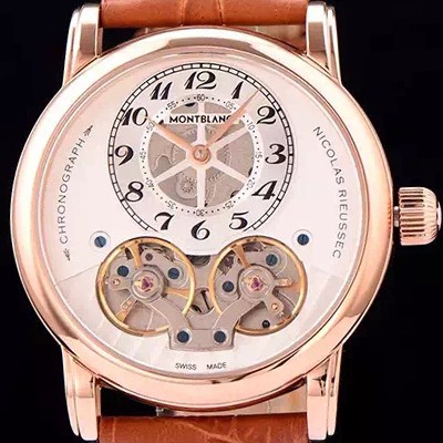 홍콩명품 [몽블랑] 남성용 스타 니콜라스 뤼섹 모노푸셔 크로노그래프 화이트다이얼 MON42001  