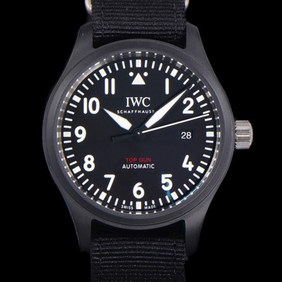 홍콩명품 [아이더블유씨] 남성용 파일럿 IW326906 마크 탑건 에디션 오토매틱 40mm 세라믹재질 나토천/가죽줄 믹스 블랙다이얼 iwc29048  