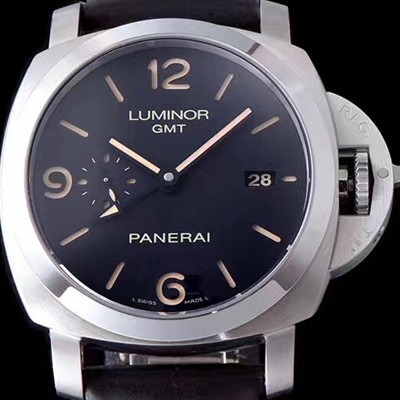 홍콩명품 [파네라이] 남성용 루미노르 1950 지엠티 PAM00586 시리즈 블랙 다이얼 슈퍼루미노바 야광 인덱스 오토매틱 무브먼트 PAN0205  
