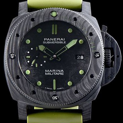 홍콩명품 [파네라이] 남성용 서브멀시브 마리나 밀리테어 카보테크 PAM00961 오토매틱 Cal.P9010 타입 47mm 카본제질 블랙 다이얼 pan5216  
