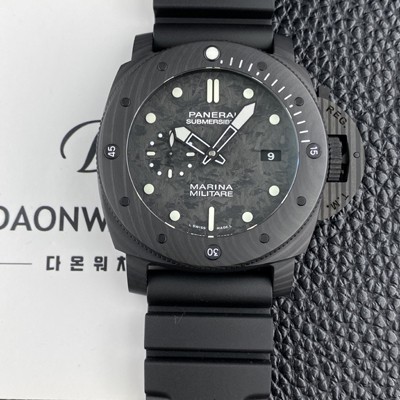 홍콩명품 [파네라이] 남성용 서브멀시브 마리나 밀리테어 카보테크 PAM00979 오토매틱 Cal.P9010 타입 47mm 카본제질 블랙 다이얼 pan5215  