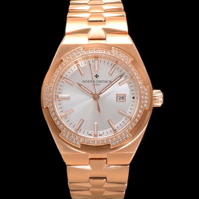홍콩명품 [바쉐런 콘스탄틴] 여성용 오버시즈 4605V200R-B968 18K 로즈골드 오토매틱 무브먼트 35mm 실버 다이얼 vac1144  