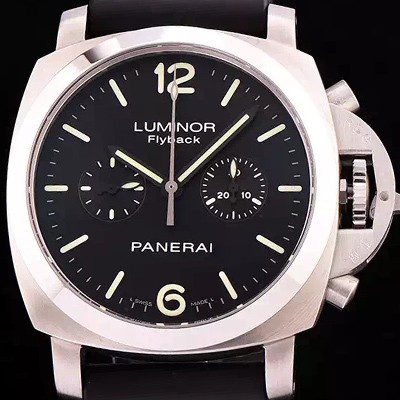 홍콩명품 [파네라이] 남성용 루미너 플라이배크 블랙 다이얼 PAN0450  