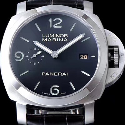 홍콩명품 [파네라이] 남성용 루미노르 1950 3Days pam00312 브러싱드 오토매틱 Cal. P9000 무브먼트 블랙 다이얼 PAN0412  