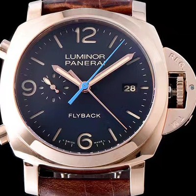 홍콩명품 [파네라이] 남성용 오피치네 파네라이 루미너 플라이백 44mm 블랙다이얼 PAN0240  