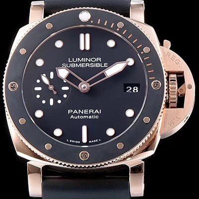 홍콩명품 [파네라이] 남성용 서브멀시브 PAM00684 18K 로즈골드 오토매틱 Cal.P.9010 므브먼트 블랙 다이얼 PAM42010  