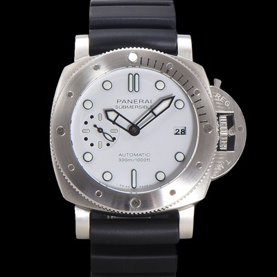 홍콩명품 [파네라이] 남성용 서브머시블 비앙코 PAM02223 오토매틱 Cal P. 900 타입 42mm 우레탄 화이트 다이얼 pan5208  
