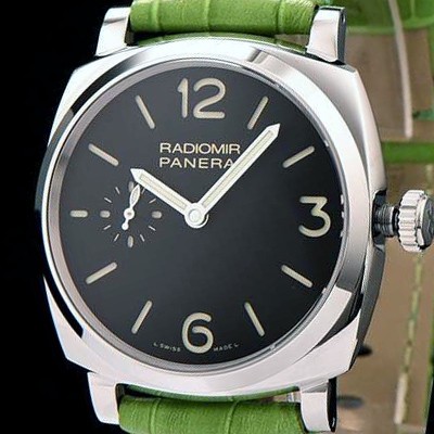 홍콩명품 [파네라이] 남성용 뉴 레디오미르 수동형 무브먼트 업그레이드 블랙 다이얼 41mm PAN0245  