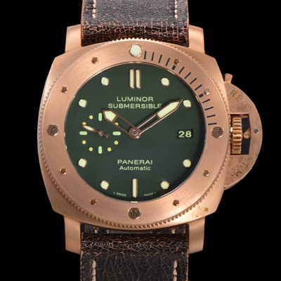 홍콩명품 [파네라이] 남성용 서브머서블 1950 3데이즈 브론즈 PAM00382 오토매틱 그린 다이얼 PAN0415  