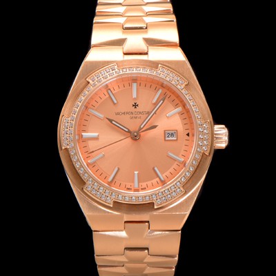 홍콩명품 [바쉐런 콘스탄틴] 여성용 오버시즈 4605V200R-B968 18K 로즈골드 오토매틱 무브먼트 35mm 샴페인 다이얼 vac1145  