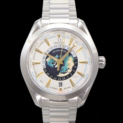 홍콩명품 [오메가] 남성용 씨마스터 220.93.43.22.99.001 아쿠아테라 150M GMT 월드타이머 43미리 오토매틱 Cal. 8938 타입 메탈줄 실버 다이얼 omg20243  