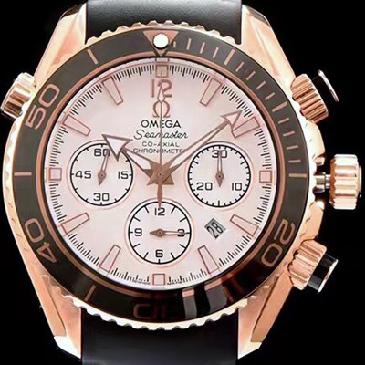 홍콩명품 [오메가] 남성용 시마스터 코엑시엘 222.32.38.50.01 18k 로즈골드 크로노그래프 화이트 다이얼 오토매틱 무브먼트 OMG0001  