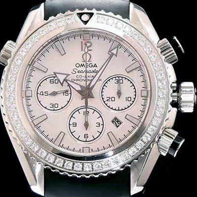 홍콩명품 [오메가] 남성용 시마스터 코엑시엘 222.32.38.50.01 쥬얼 다이아몬드 베젤 크로노그래프 화이트 다이얼 오토매틱 무브먼트 OMG0005  