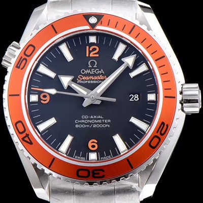 홍콩명품 [오메가] 남성용 시마스터 플래닛 오션 프로페셔널 오렌지 세라믹 베젤 블랙 다이얼 오토매틱 무브먼트 OMG0010  