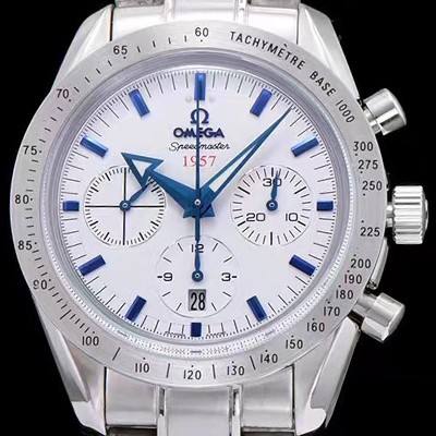 홍콩명품 [오메가] 남성용 스피드마스터 1957 화이트 다이얼 오토매틱 무브먼트 OMG0311  