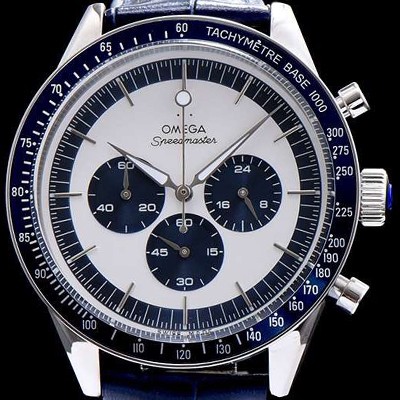 홍콩명품 [오메가] 남성용 스피드마스터 화이트블루 다이얼 일본쿼츠 OMG00012  