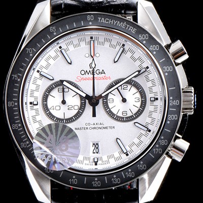 홍콩명품 [오메가] 남성용 스피드마스터 329.33.44.51.04.001 레이싱 코-액시얼 마스터 크로노미터 타키미터 크로노그래프 화이트 다이얼 일본 수입산 쿼츠 무브먼트 OMG00003  