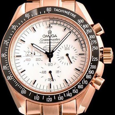 홍콩명품 [오메가] 남성용 스피드마스터 311.63.42.50.01.001 18k 로즈골드 화이트 다이얼 스위스 정품 쿼츠 무브먼트 OMG0001  