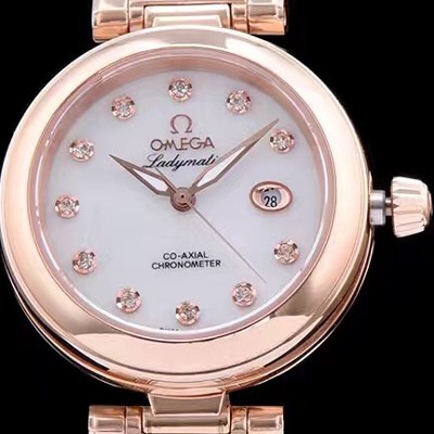 홍콩명품 [오메가] 여성용 드빌 화이트 다이얼 오토매틱 무브먼트 OMG0301  