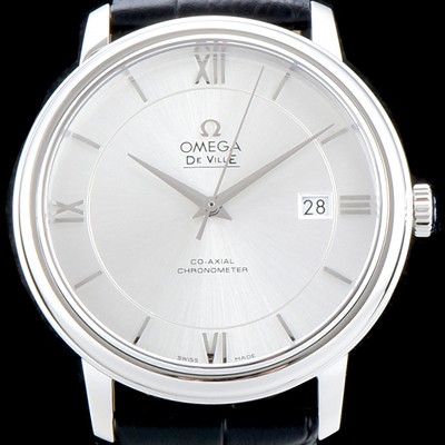 홍콩명품 [오메가] 남성용 드빌 424.13.40.20.02.001 프레스티지 코-액시얼 화이트 실버 다이얼 오토매틱 무브먼트 OMG0010  