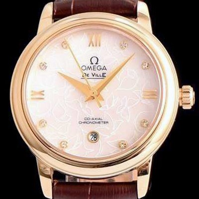 홍콩명품 [오메가] 여성용 드빌 424.12.33.20.55 18k 옐로골드 자게 화이트 다이얼 오토매틱 무브먼트 OMG0015  