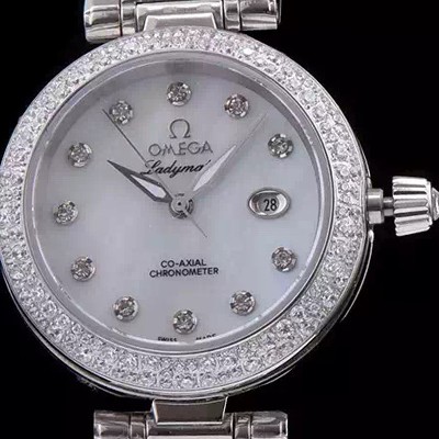 홍콩명품 [오메가] 여성용 드빌 화이트 다이얼 오토매틱 무브먼트 OMG0302  