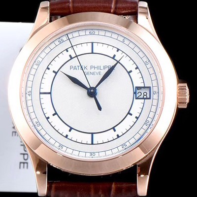 홍콩명품 [파텍필립] 남성용 칼라트라바 5296R-001 화이트 다이얼 오토매틱 무브먼트 PAT0100  